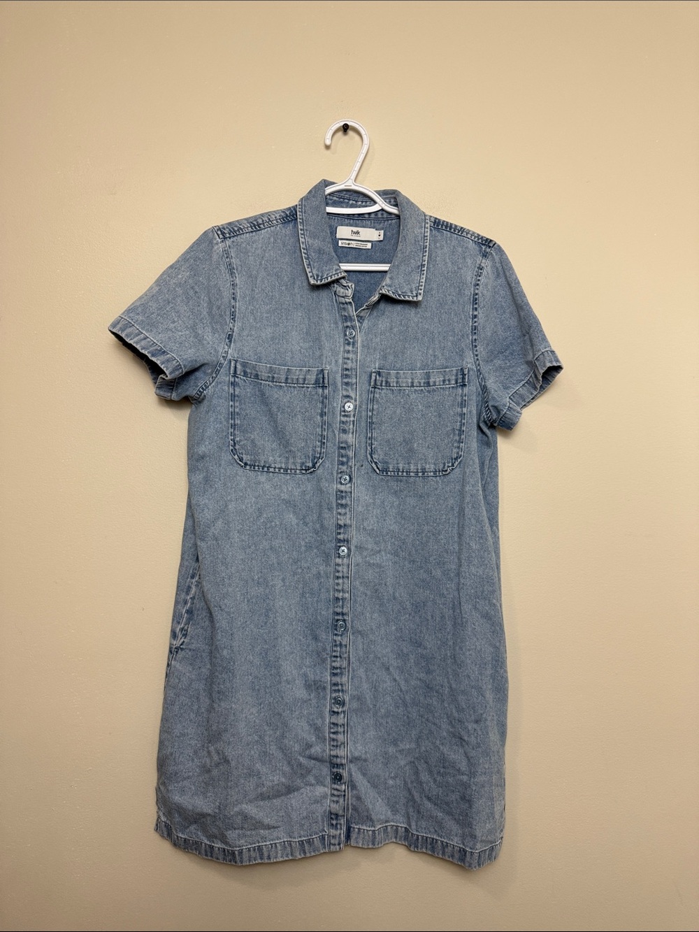 Twik Light Wash Denim Shirt Mini Dress size L